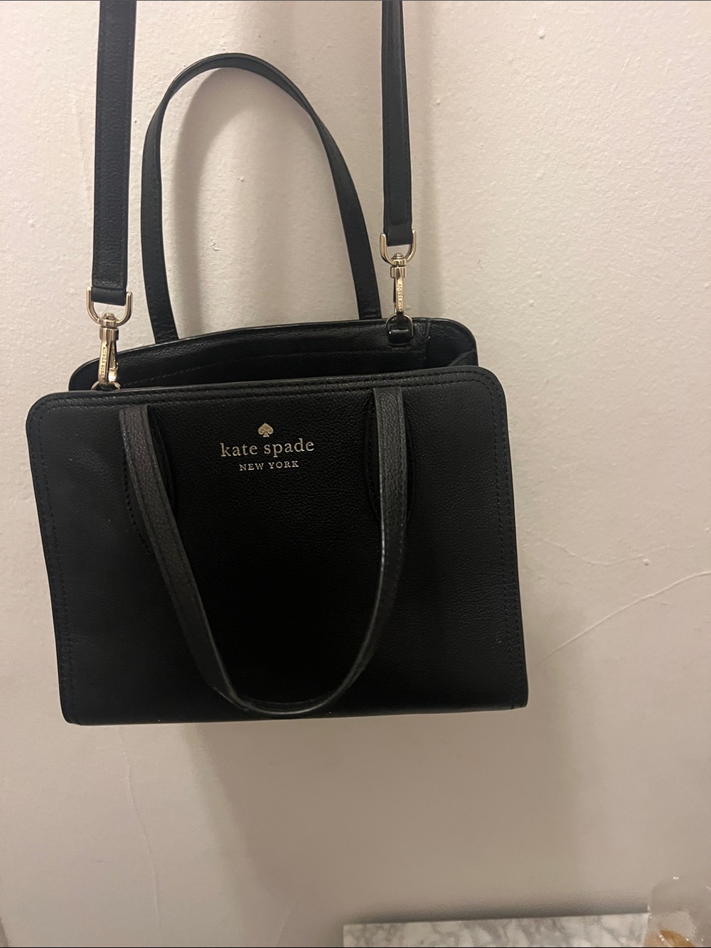 Small Kate Spade Black Leather Satchel